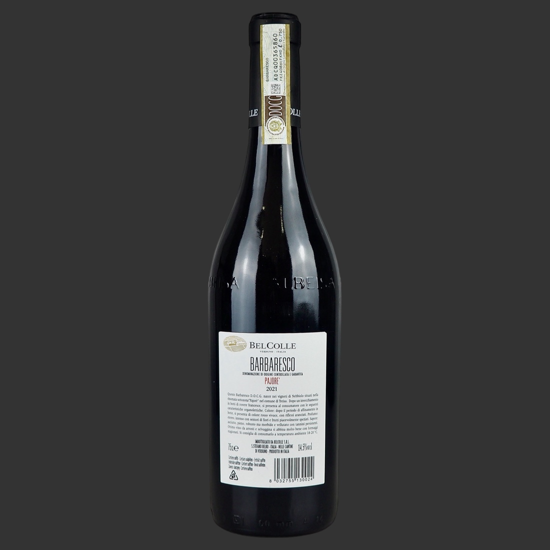 Bel Colle - Barbaresco “Pajorè” DOCG 2021 ml. 750 Retro