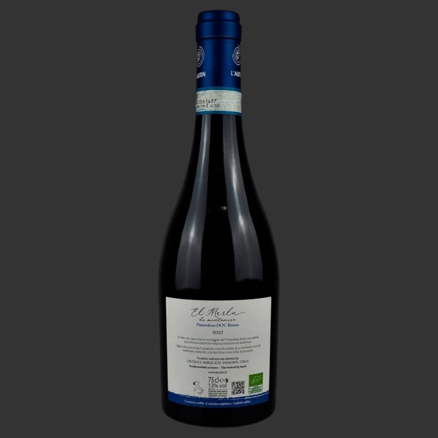 L’Autin - Pinerolese Rosso “El Merlu de Muntanera” DOC 2022 BIO ml. 750 Retro
