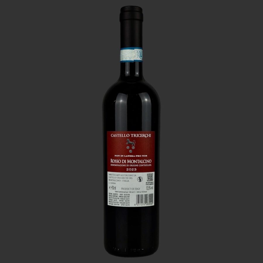 Castello Tricerchi - Rosso di Montalcino DOC 2023 ml. 750 Retro