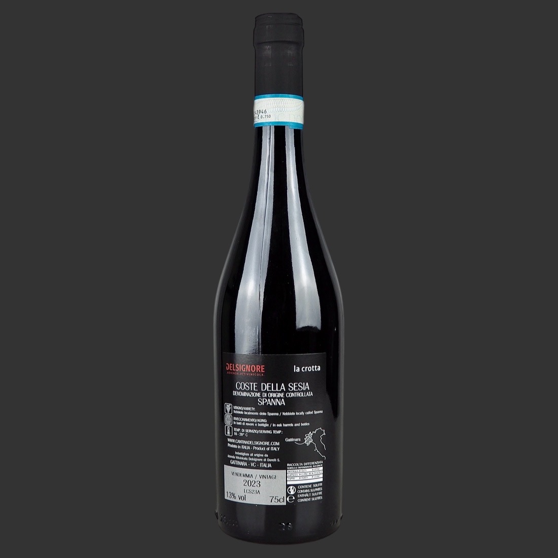 Delsignore - Coste della Sesia “La Crotta” DOC 2023 ml. 750 Retro