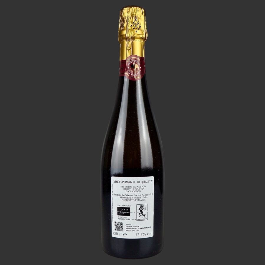 Calatroni - Metodo Classico Rosato “Afiore” VSQ 2023 ml. 750 Retro