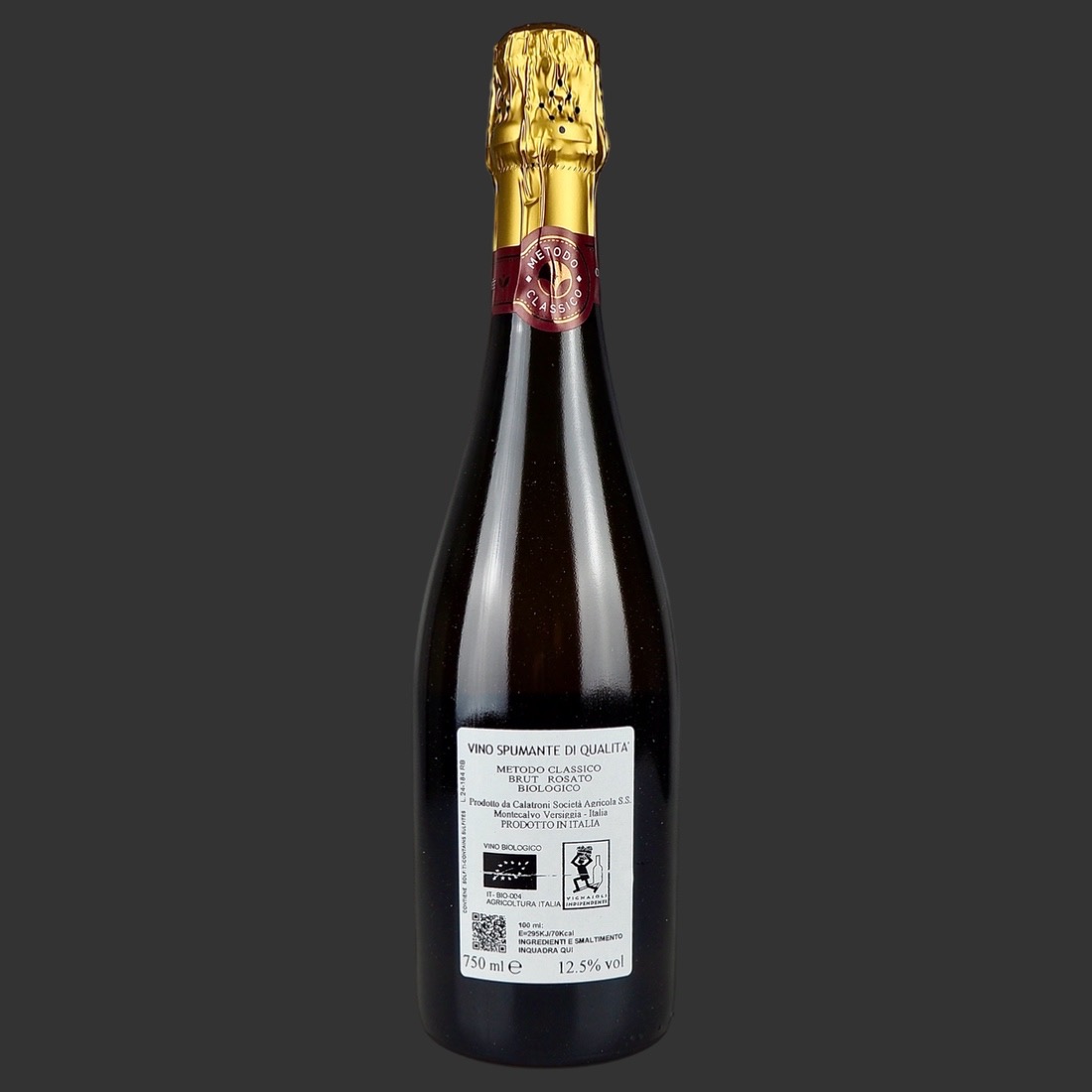 Calatroni - Metodo Classico Rosato “Afiore” VSQ 2023 ml. 750 Retro