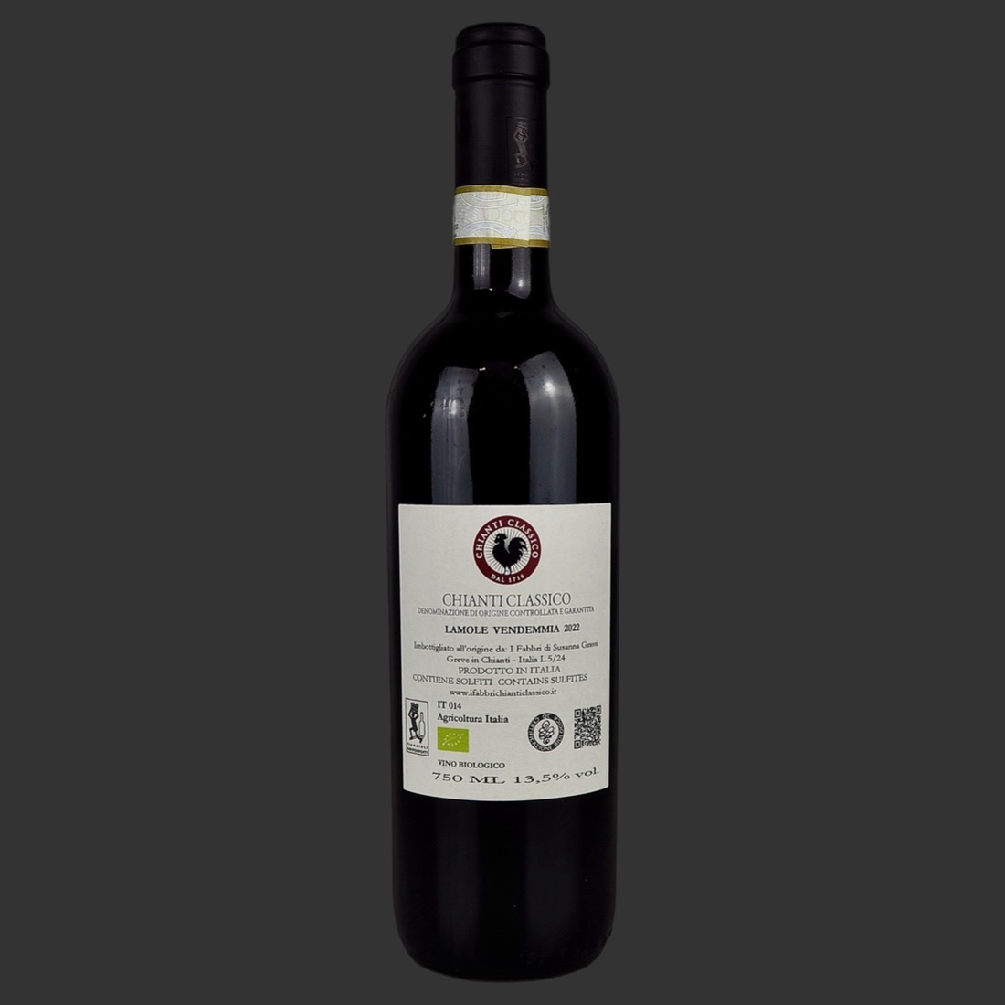 I Fabbri - Chianti Classico “Lamole” DOCG 2022 BIO ml. 750 Retro