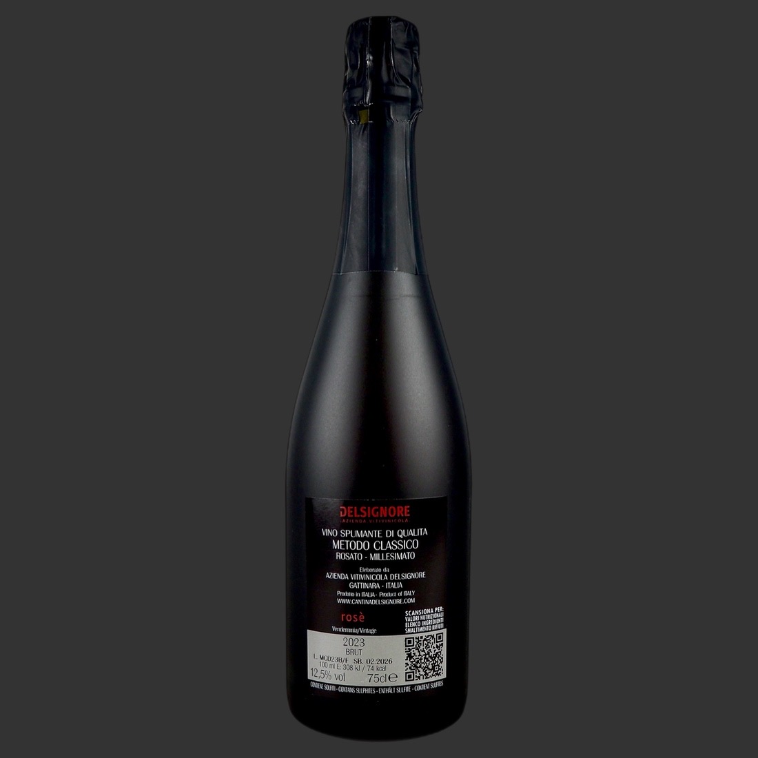 Delsignore - Metodo Classico Millesimato “Rosé” VSQ 2023 ml. 750 Retro