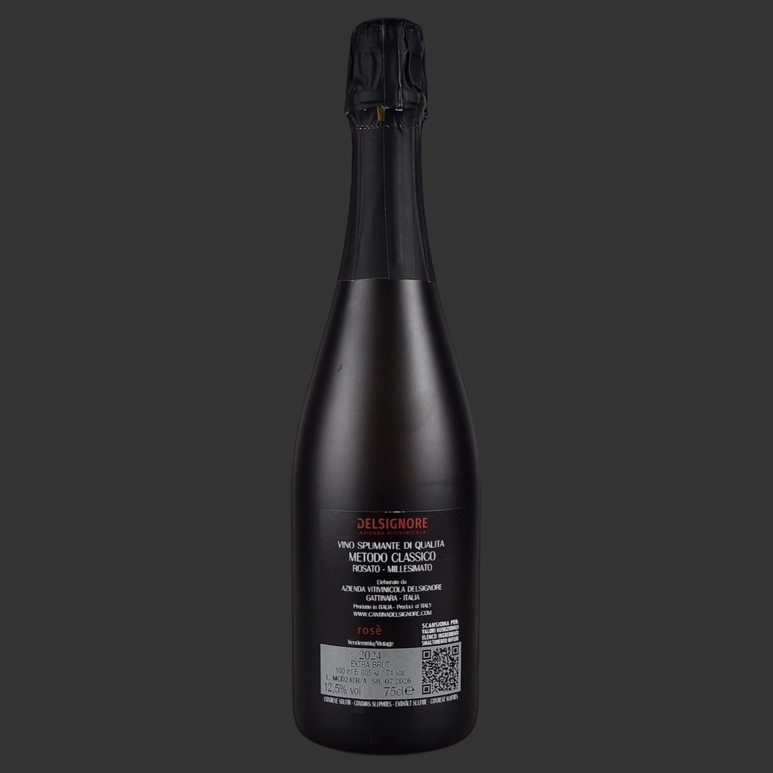 Delsignore - Metodo Classico Millesimato “Rosé” VSQ 2024 ml. 750 Retro