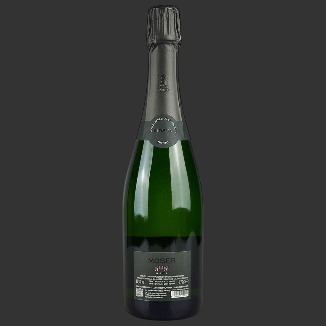 Moser - Trento DOC Brut “ 51,151” S.A. ml. 750 Retro Moser - Trento DOC Brut “ 51,151” S.A. ml. 750 Retro